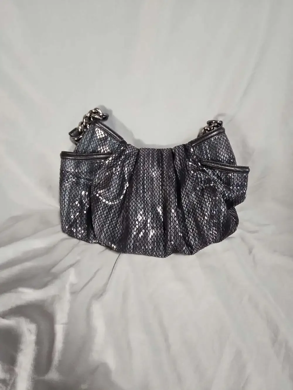 Simply Vera Vera Wang Hobo Shoulder Bag, Chain Detail and Snakeskin Pattern